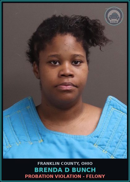 CCW arrest card for Brenda D Bunch in Franklin County: PROBATION VIOLATION - FELONY