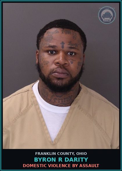 CCW arrest card for Byron R Darity in Franklin County: DOMESTIC VIOLENCE BY ASSAULT