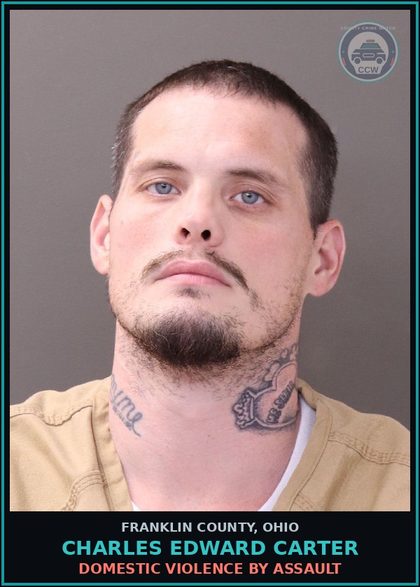 CCW arrest card for Charles Edward Carter in Franklin County: DOMESTIC VIOLENCE BY ASSAULT