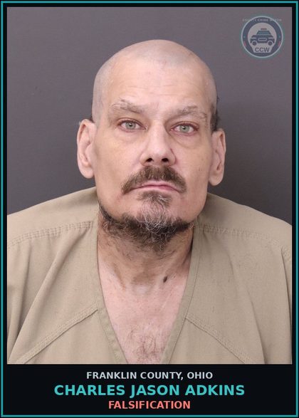 CCW arrest card for Charles Jason Adkins in Franklin County: FALSIFICATION