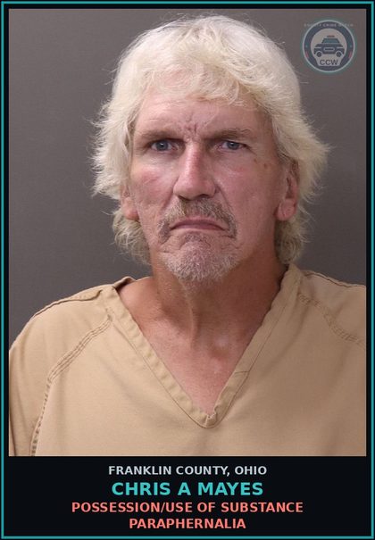 CCW arrest card for Chris A Mayes in Franklin County: FAILURE TO REINSTATE