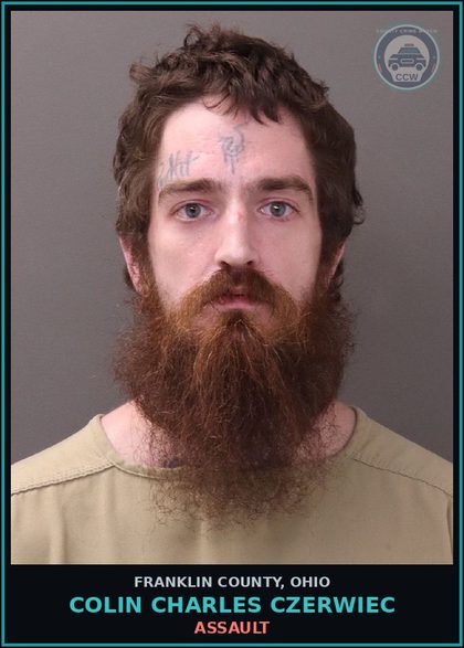 CCW arrest card for Colin Charles Czerwiec in Franklin County: ASSAULT