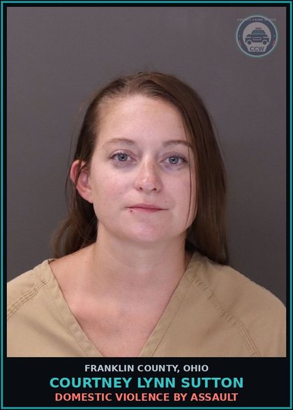CCW arrest card for Courtney Lynn Sutton in Franklin County: DOMESTIC VIOLENCE BY ASSAULT