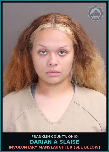 CCW arrest card for Darian A Slaise in Franklin County: KIDNAPPING