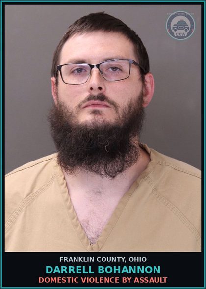 CCW arrest card for Darrell Bohannon in Franklin County: DOMESTIC VIOLENCE BY ASSAULT