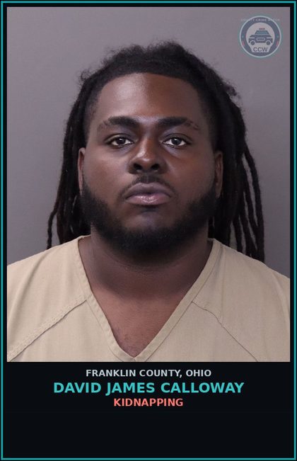 CCW arrest card for David James Calloway in Franklin County: ABDUCTION