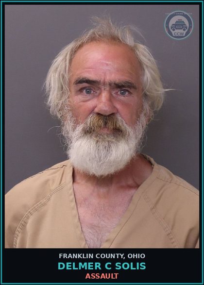 CCW arrest card for Delmer C Solis in Franklin County: ASSAULT