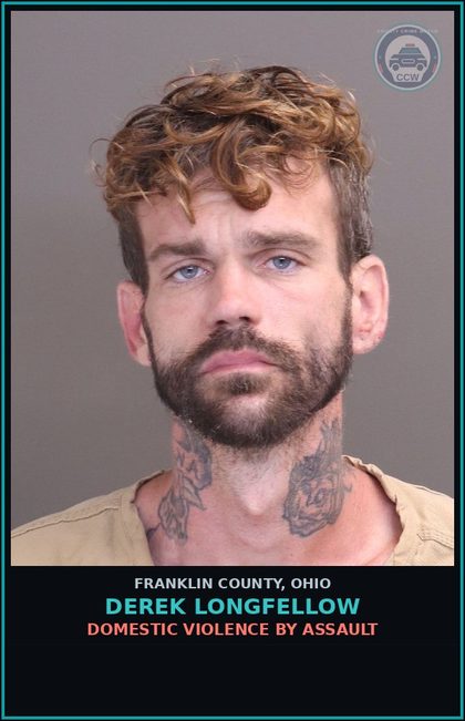 CCW arrest card for Derek Longfellow in Franklin County: DOMESTIC VIOLENCE BY ASSAULT