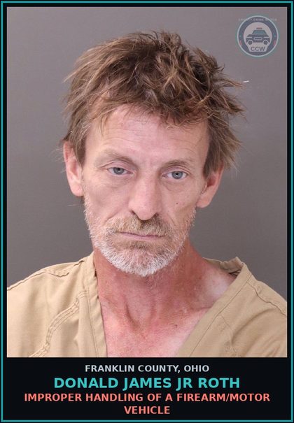 CCW arrest card for Donald James Jr Roth in Franklin County: PROBATION VIOLATION - FELONY