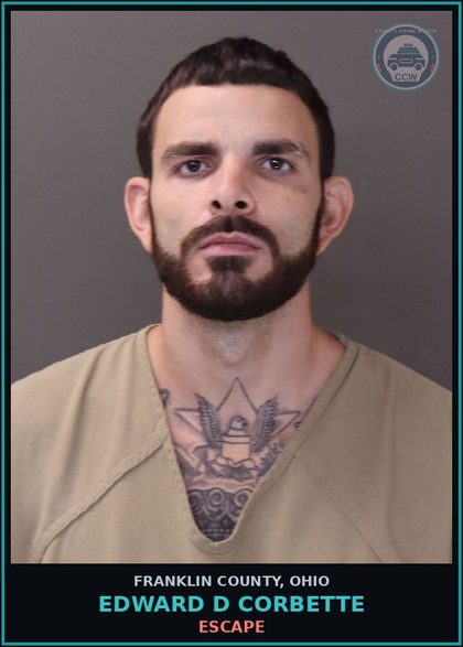 CCW arrest card for Edward D Corbette in Franklin County: ESCAPE