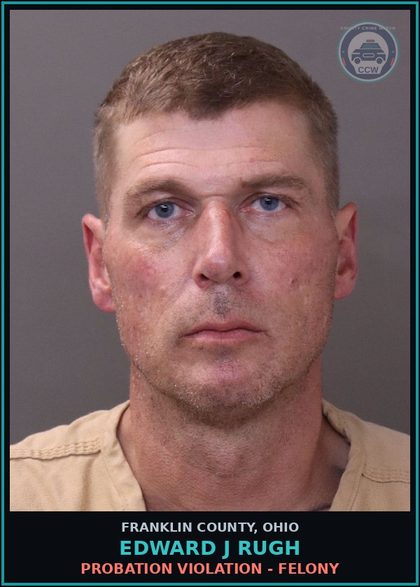 CCW arrest card for Edward J Rugh in Franklin County: POSSESSION OF COCAINE