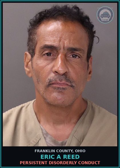 CCW arrest card for Eric A Reed in Franklin County: PERSISTENT DISORDERLY CONDUCT