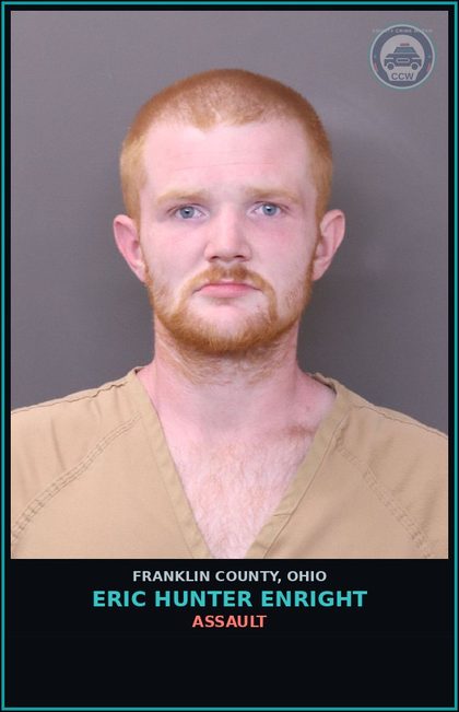 CCW arrest card for Eric Hunter Enright in Franklin County: STRANGULATION OF FAMILY, OR PREGNANT VICTIM