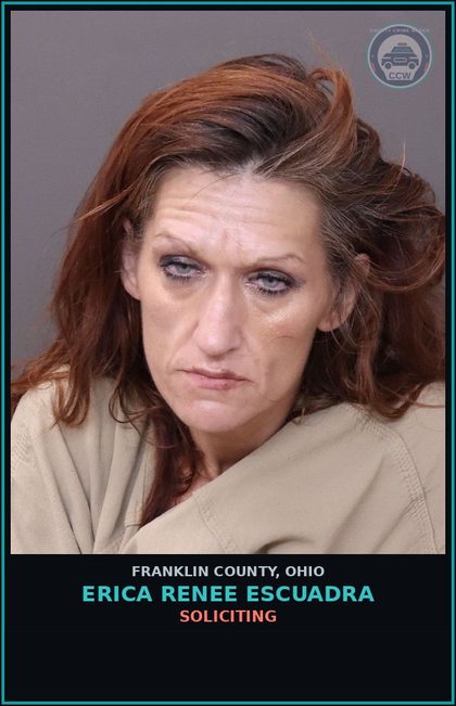 CCW arrest card for Erica Renee Escuadra in Franklin County: SOLICITING