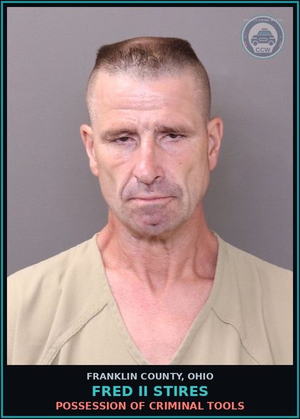 CCW arrest card for Fred Ii Stires in Franklin County: THEFT
