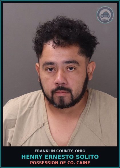 CCW arrest card for Henry Ernesto Solito in Franklin County: POSSESSION OF COCAINE