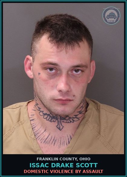 CCW arrest card for Issac Drake Scott in Franklin County: PROBATION VIOLATION - FELONY