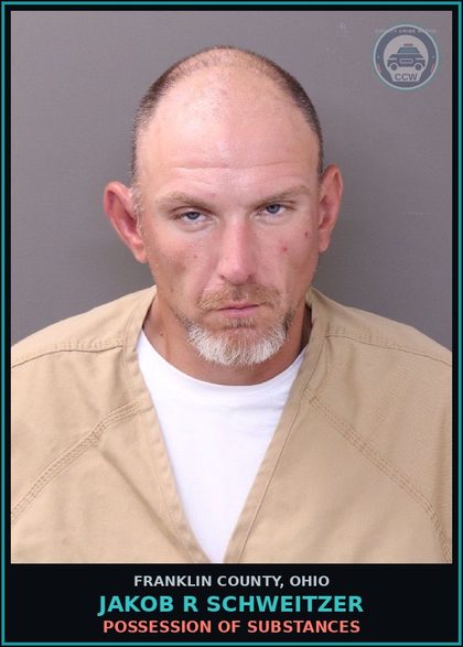 CCW arrest card for Jakob R Schweitzer in Franklin County: THEFT