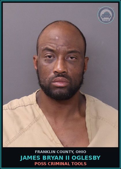 CCW arrest card for James Bryan Ii Oglesby in Franklin County: FORGERY/UTTERING