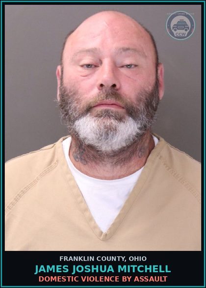 CCW arrest card for James Joshua Mitchell in Franklin County: DOMESTIC VIOLENCE BY ASSAULT