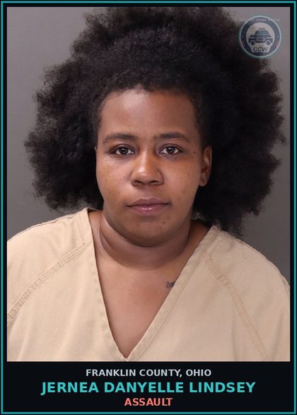 CCW arrest card for Jernea Danyelle Lindsey in Franklin County: DOMESTIC VIOLENCE - INTIMATE PARTNER