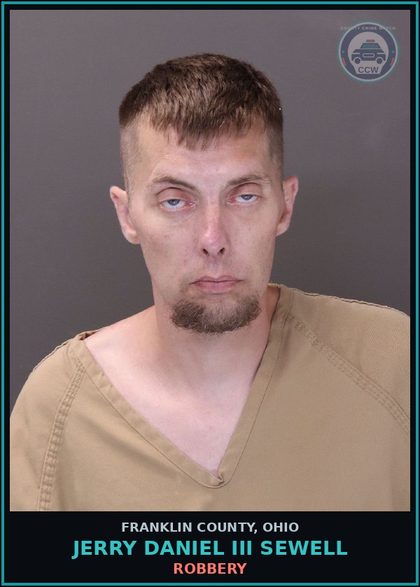 CCW arrest card for Jerry Daniel Iii Sewell in Franklin County: ROBBERY