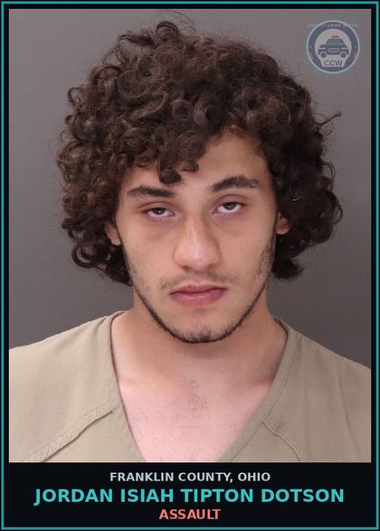CCW arrest card for Jordan Isiah Tipton Dotson in Franklin County: AGGRAVATED MENACING