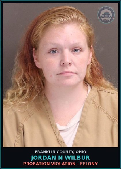 CCW arrest card for Jordan N Wilbur in Franklin County: PROBATION VIOLATION - FELONY