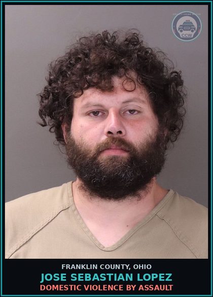 CCW arrest card for Jose Sebastian Lopez in Franklin County: DOMESTIC VIOLENCE BY ASSAULT