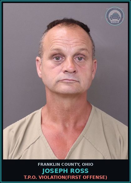 CCW arrest card for Joseph Ross in Franklin County: T.P.O. VIOLATION(FIRST OFFENSE)