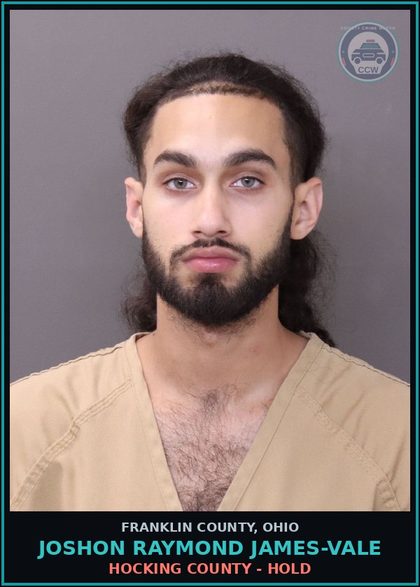 CCW arrest card for Joshon Raymond James-Vale in Franklin County: HOCKING COUNTY - HOLD