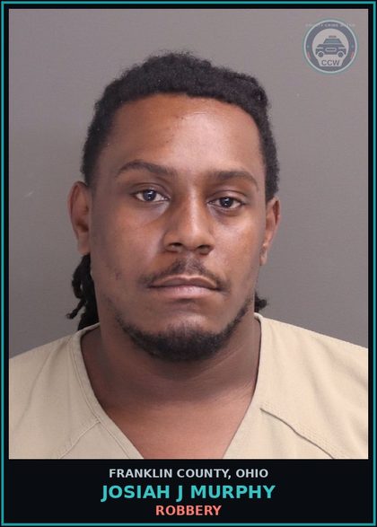 CCW arrest card for Josiah J Murphy in Franklin County: IMPROPER HANDLING OF FIREARMS IN A MOTOR VEHICLE