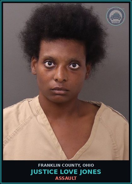 CCW arrest card for Justice Love Jones in Franklin County: ASSAULT