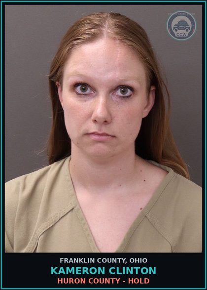 CCW arrest card for Kameron Clinton in Franklin County: HURON COUNTY - HOLD