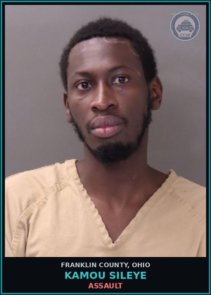 CCW arrest card for Kamou Sileye in Franklin County: ASSAULT