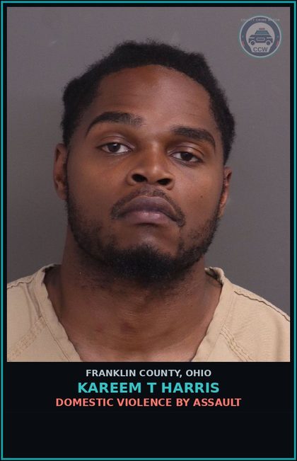 CCW arrest card for Kareem T Harris in Franklin County: R.S.P. $300-$5000