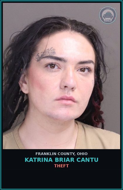 CCW arrest card for Katrina Briar Cantu in Franklin County: THEFT