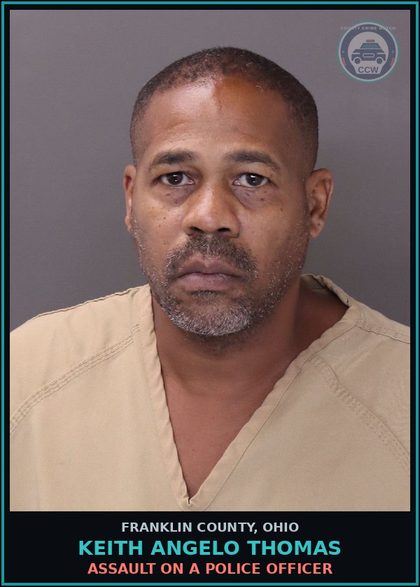 CCW arrest card for Keith Angelo Thomas in Franklin County: ENDANGERING CHILDREN (SEE BELOW)