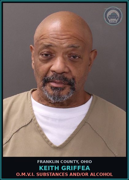 CCW arrest card for Keith Griffea in Franklin County: O.M.V.I. DRUGS AND/OR ALCOHOL