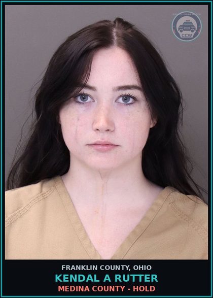 CCW arrest card for Kendal A Rutter in Franklin County: MEDINA COUNTY - HOLD