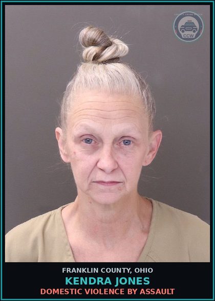 CCW arrest card for Kendra Jones in Franklin County: DOMESTIC VIOLENCE BY ASSAULT