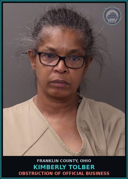 CCW arrest card for Kimberly Tolber in Franklin County: OBSTRUCTION OF OFFICIAL BUSINESS
