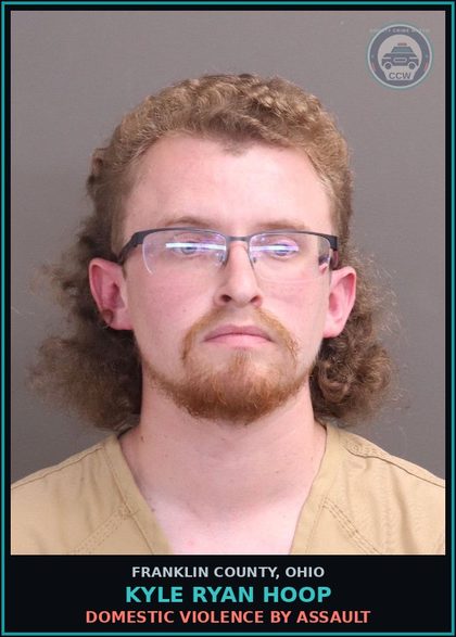 CCW arrest card for Kyle Ryan Hoop in Franklin County: DOMESTIC VIOLENCE BY ASSAULT