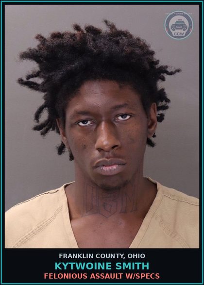 CCW arrest card for Kytwoine Smith in Franklin County: CRIMINAL MISCHIEF