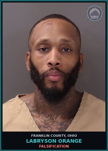CCW arrest card for Labryson Orange in Franklin County: FALSIFICATION