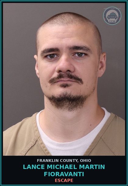 CCW arrest card for Lance Michael Martin Fioravanti in Franklin County: ESCAPE