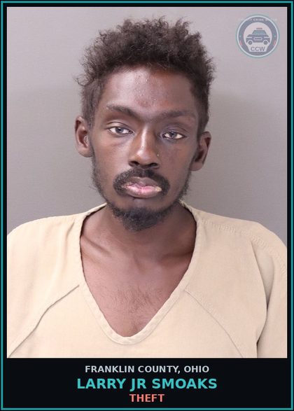 CCW arrest card for Larry Jr Smoaks in Franklin County: THEFT