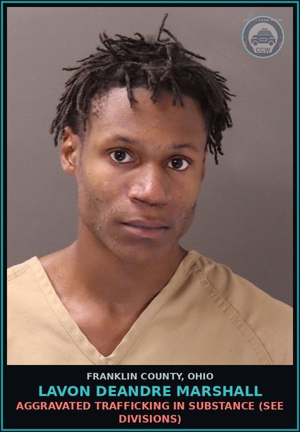 CCW arrest card for Lavon Deandre Marshall in Franklin County: COMPLICITY TO(SPECIFY IN REM)