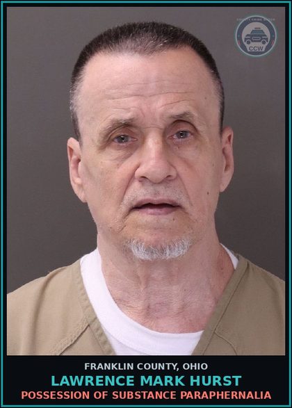 CCW arrest card for Lawrence Mark Hurst in Franklin County: OBSTRUCTION OF OFFICIAL BUSINESS
