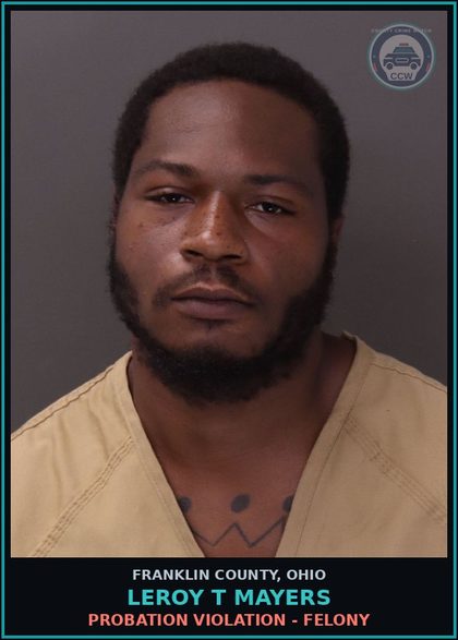 CCW arrest card for Leroy T Mayers in Franklin County: FAILURE TO COMPLY WITH ORDER OR SIGNAL OF POLICE